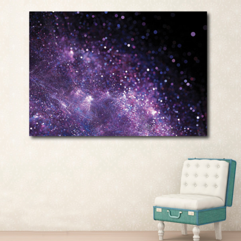 Πίνακας σε καμβά με διάστημα μωβ γαλαξίας